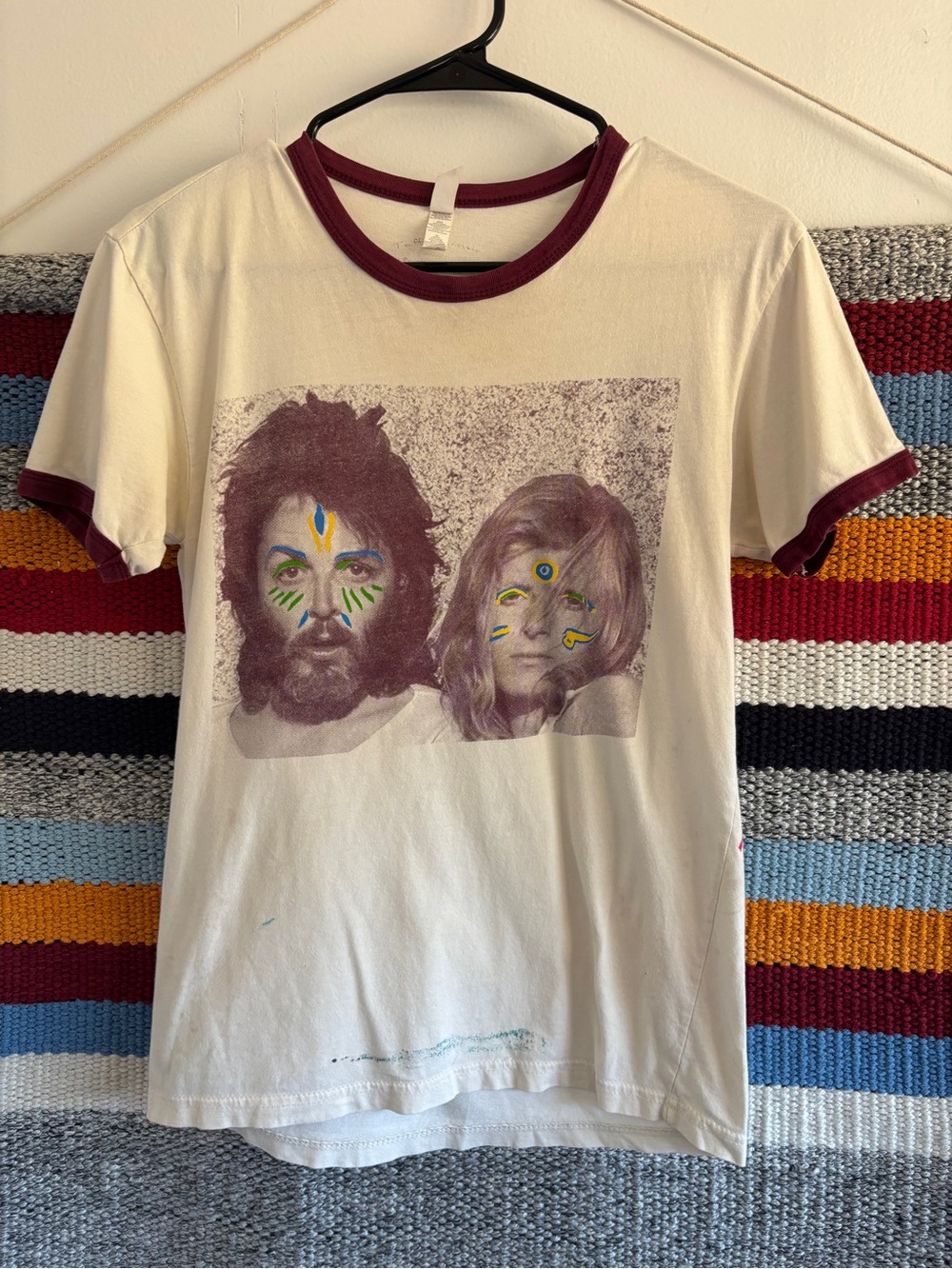 Next Level Apparel Paul McCartney Cream Ringer Band Tee
